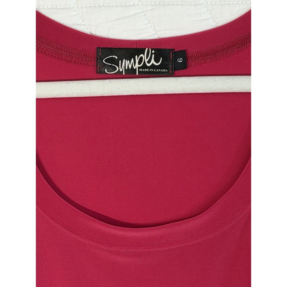 Sympli Tank Top Size 6 Pink Stretchy Minimalist Capsule Lagenlook Quiet Luxury - Picture 4 of 6